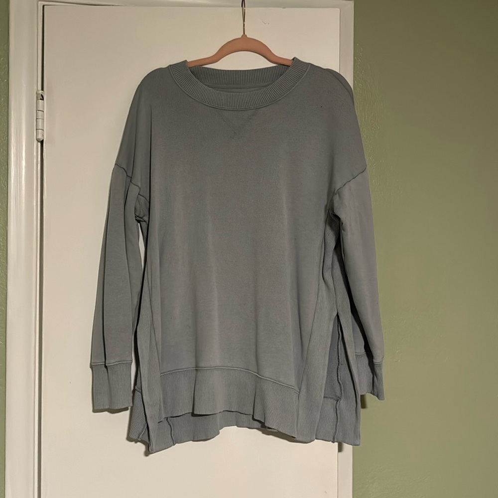 Blue Aerie Split Side Sweater